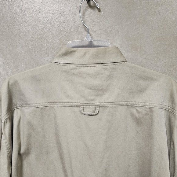 Plant Mars Long Sleeve Men's Button Front Embroidered M & M Logo Shirt Size L - Picture 7 of 16